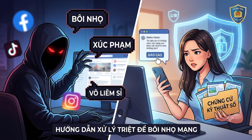 Bị tài khoản ẩn danh bôi nhọ, xúc phạm trên mạng xã hội? Hãy xem ngay hình ảnh hướng dẫn chi tiết cách thu thập bằng chứng kỹ thuật số và bảo vệ danh dự hợp pháp.